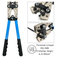 cable crimping tool kit copper ring terminal crimping pliers hx 50b 6 0 50mm2 automotive battery connector 60100pcs box