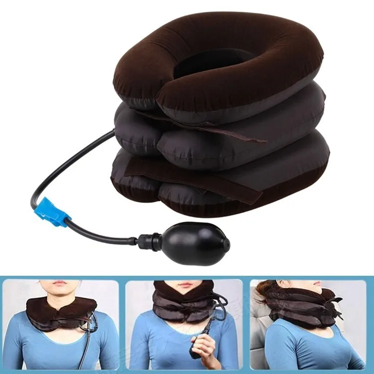 

Portable Air Inflatable Cervical Neck Traction Collar Pillow Brace for Head Back Shoulder Pain Reliever Instrument Travel Kit