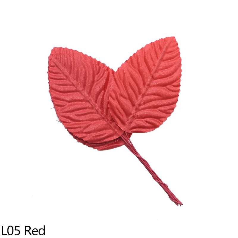 L05 40/100/200 шт Искусственные розовые листья Пластик шелк Leafe украшение на свадьбу День рождения, подарок на Рождество, украшение из искусственных цветов для DIY ВЕНОК для дома украшения - Цвет: L05