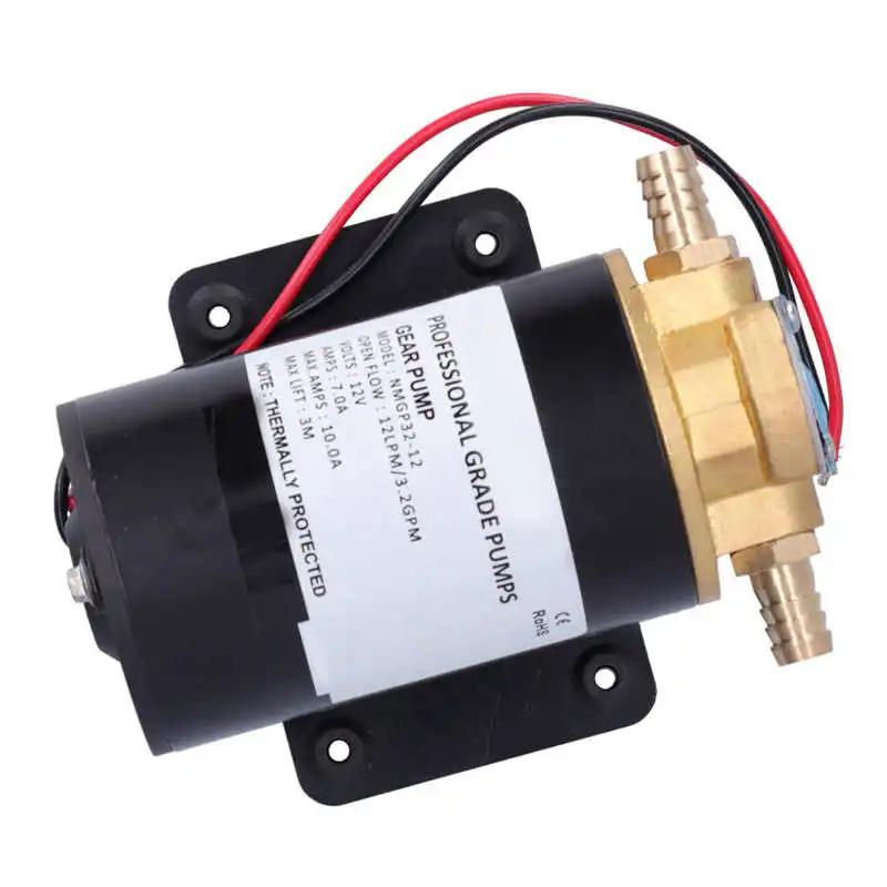 Шестеренчатый насос Impellor 12 В 12LPM 3.2GPM самовсасывающий подъемник 9 8 футов для