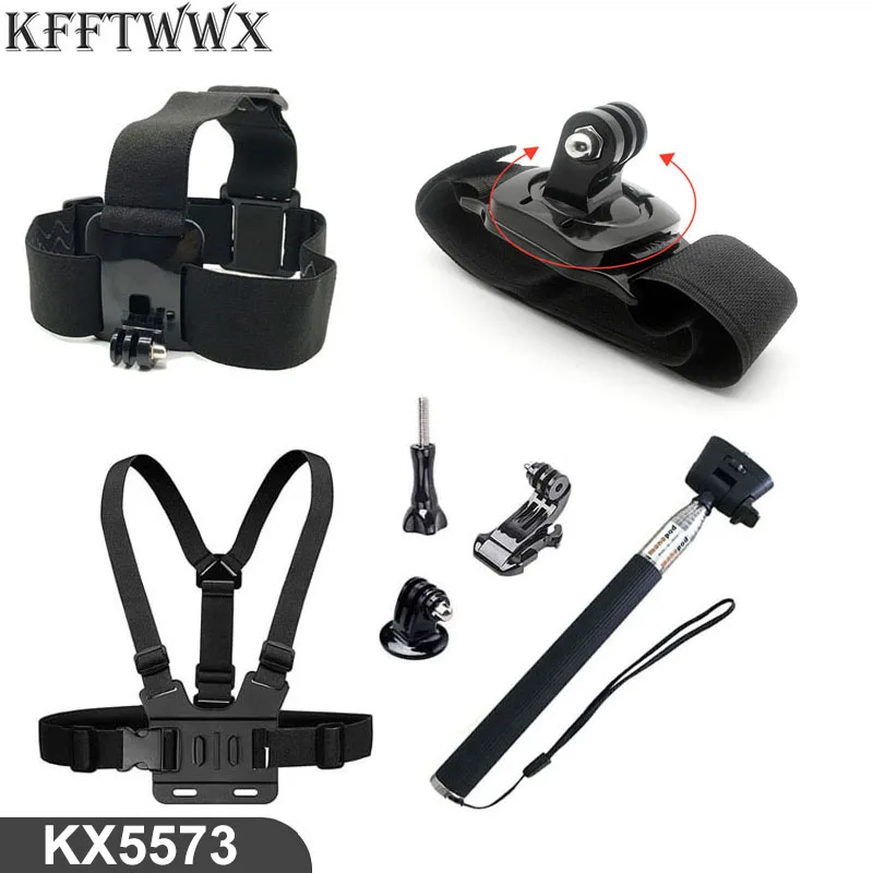 

KFFTWWX Accessories Kit for Gopro Hero 9 8 7 6 5 4 Black Straps Monopod Set Mount for Go Pro SJCAM SJ4000 YI 4K AKASO EKEN H9R