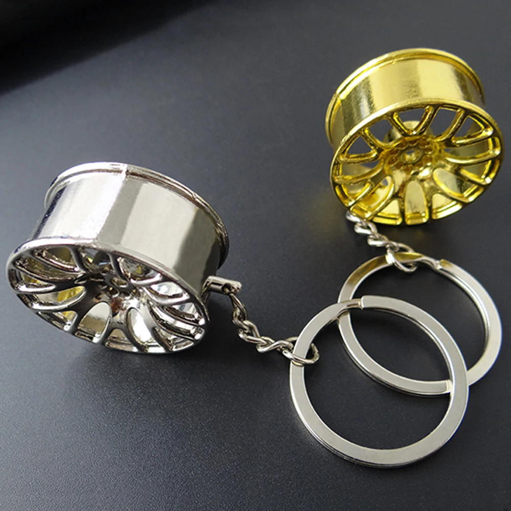

Car Accessories Decoration Accessories Creative Zinc Alloy Car Wheel Keychain Universal Keychains