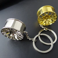 car accessories decoration accessories creative zinc alloy car wheel keychain universal keychains