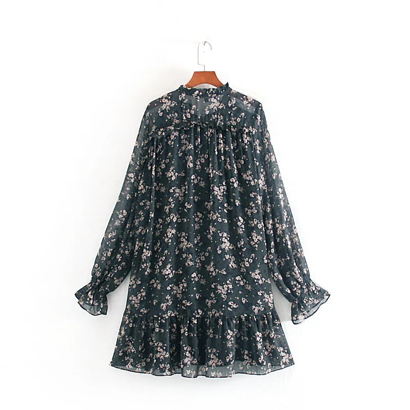 Женское платье с бантом LUZUZI винтажное плиссированное длинным рукавом и