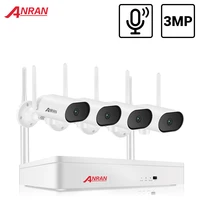 anran 3mp ptz wireless surveillance camera system audio record cctv system night vision nvr set no nailing design outdoor nvr