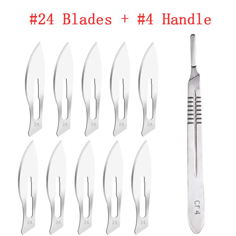 

11pcs 10#12#15#20#22#24# Carbon Steel Scalpel Handle And Scalpel Blades Utility Blade Scalpel Blade DIY Cutting Hand Tools