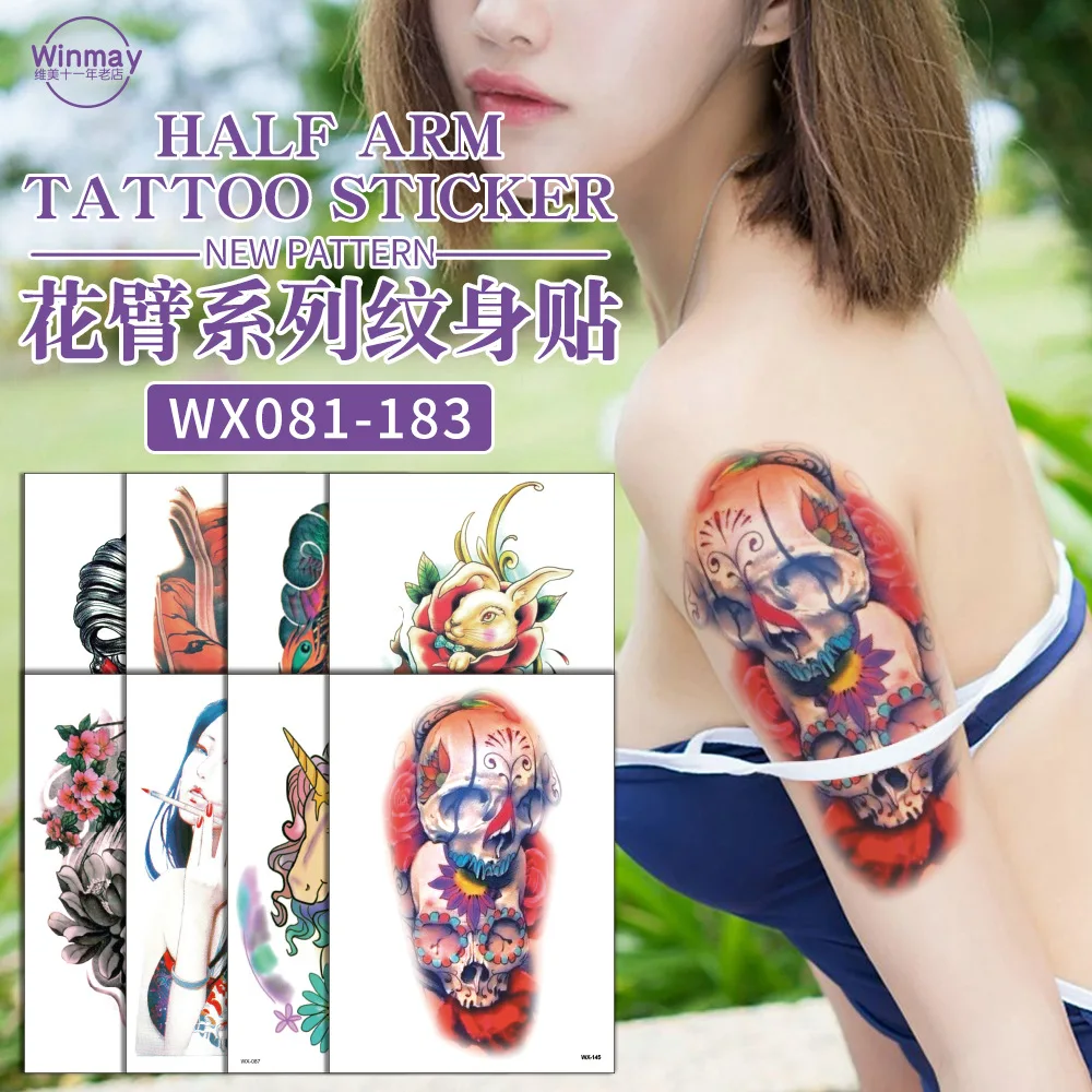 Рука Временные татуировки стикер галстук-бабочка мужчины и женщины тату Цветок