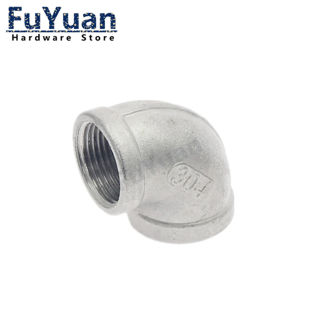 

1pcs SS 304 Stainless Steel DN8-DN50"Elbow 90 Degree Angled F/F Female* FemaleThreaded Pipe Fittings Connector adapter