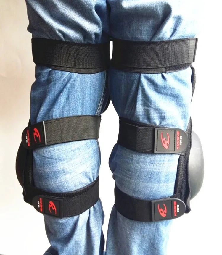 Новейшие мотоциклетные противоударные наколенники KOMINE для езды по дороге