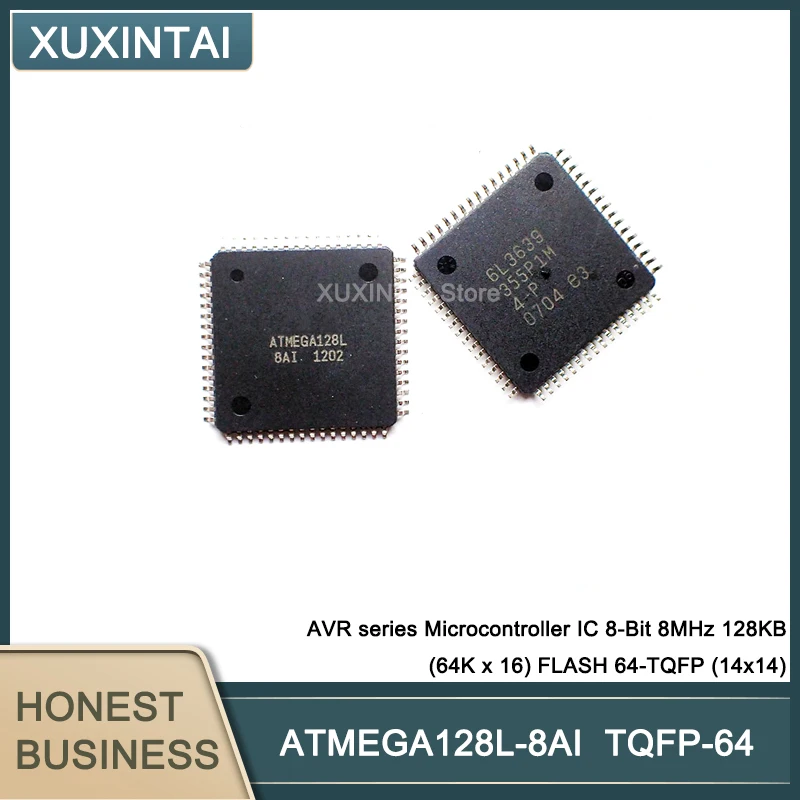 

10 шт./лот ATMEGA128L-8AI ATMEGA128L AVR series Microcontroller IC 8-Bit 8MHz 128KB (64K x 16) FLASH 64-TQFP (14x14)