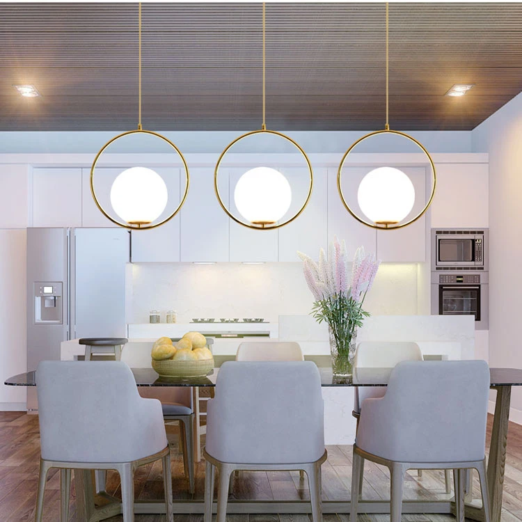 

nordic led glass ball pendant light hanglamp luminaire chandelier kitchen dining bar dining room bedroom living room