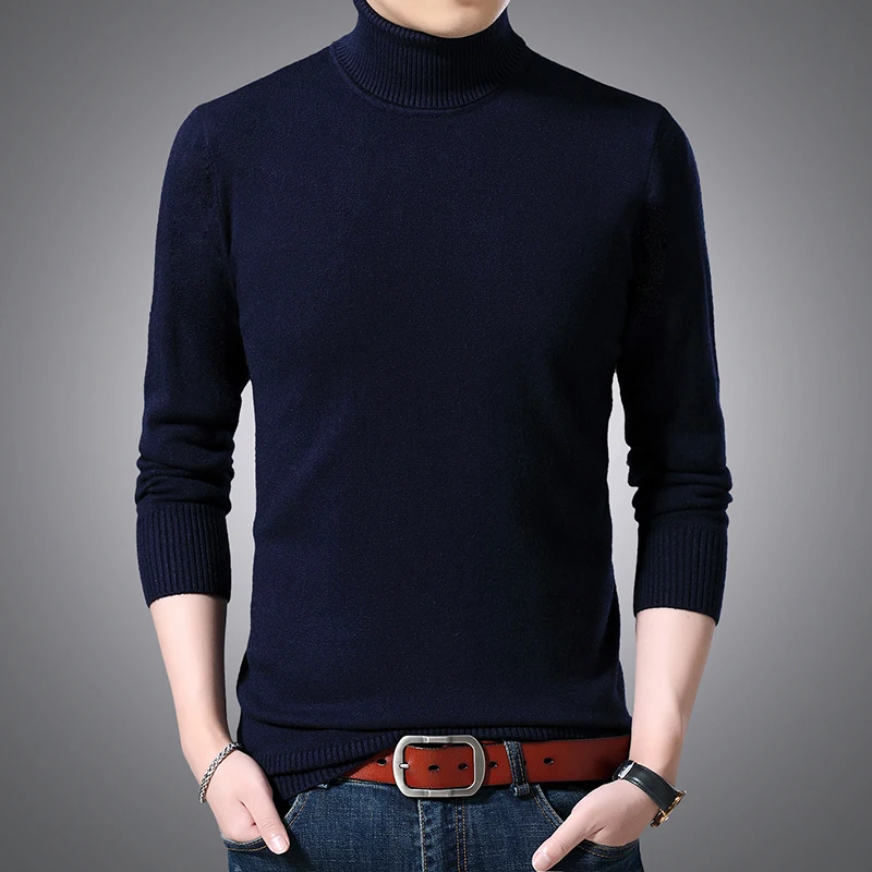 DIMI Jumpers Knitwear Winter Korean Style Casual Clothing Male New Fashion Brand Sweater Men Pullovers Turtleneck Slim Fit