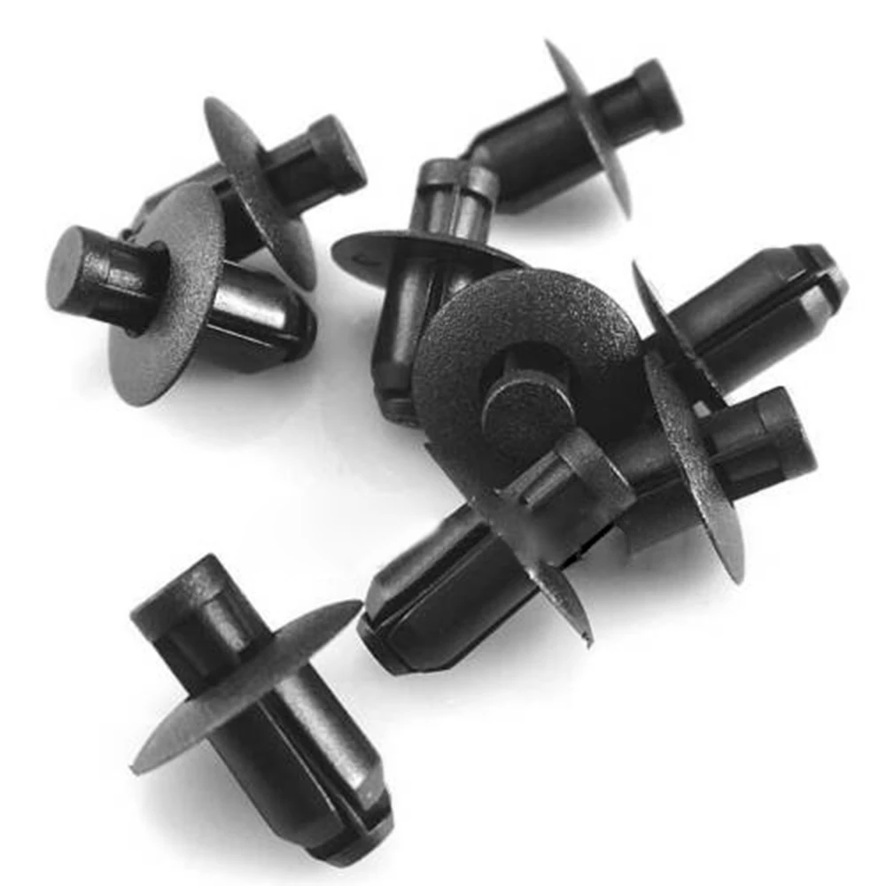 

Nylon Clip Push Type Securing Retainer 7mm Black Bumper Cowl Fastener Durable