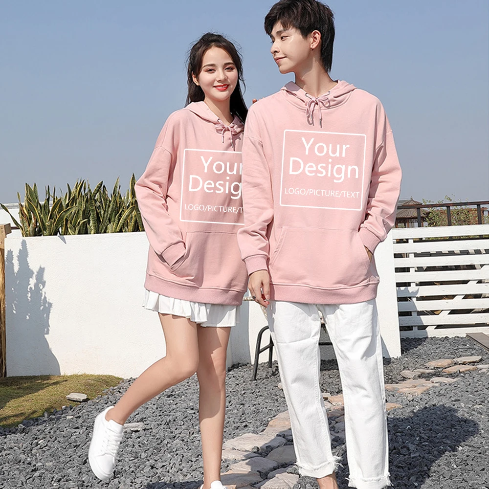 

Custom LOGO Clothing Men Women Cotton Hoodies Sweatshirts Oversize Harajuku Autumn Hoody Unisex Customize Logo Printing Pullover