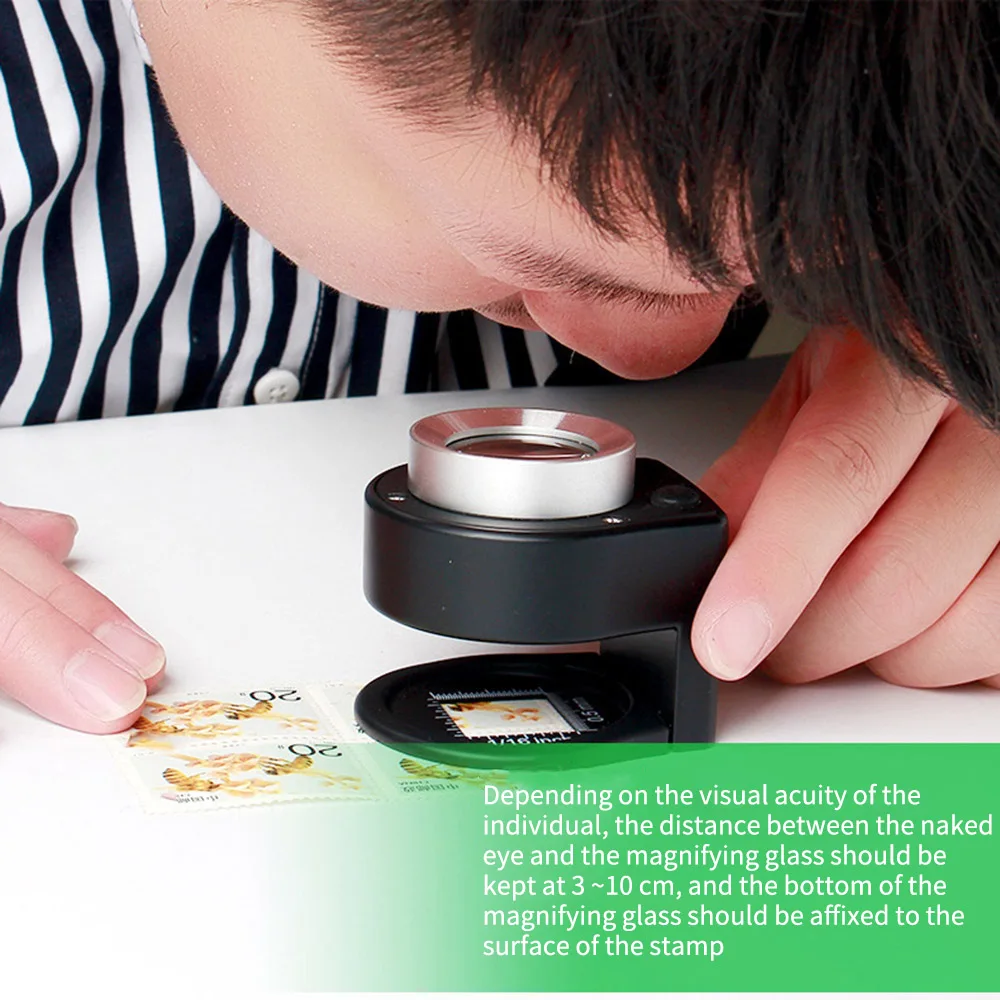 Масштабная Лупа 30X с 6 светодиодный светильник Детектор фальшивых денег