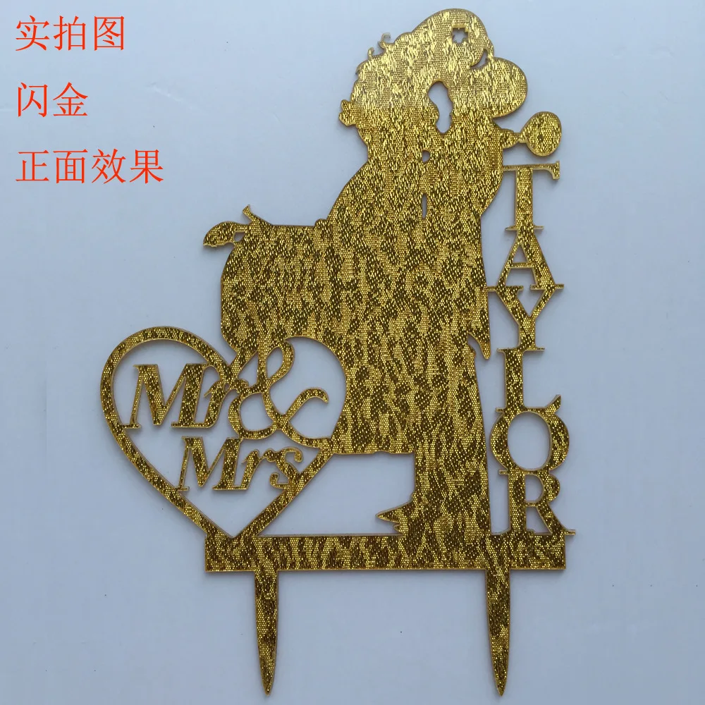 

Simple wedding cake plug in lovers kiss cake plug in little girl doll cake plug in cake decoration