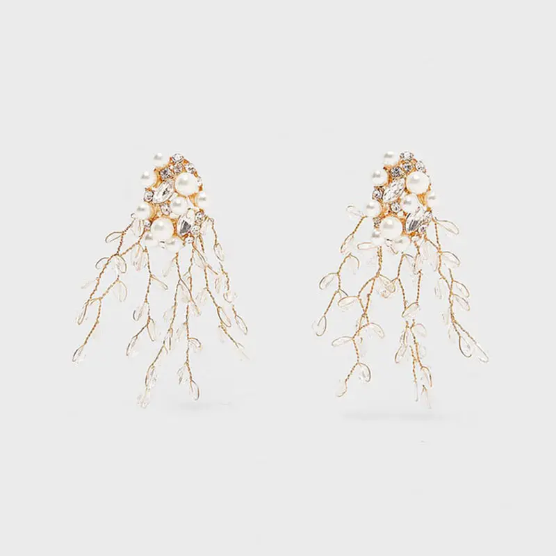 JJFOUCS серьги из искусственного жемчуга для женщин золотого цвета металлические