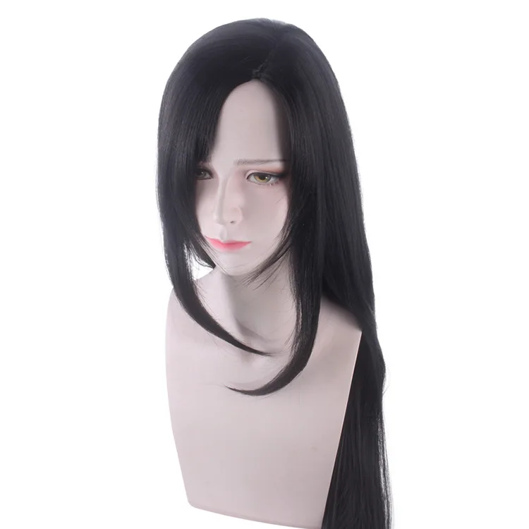 Аниме Final Fantasy Tifa Lockhart Косплэй парик 100 см длинные черные парики синтетический