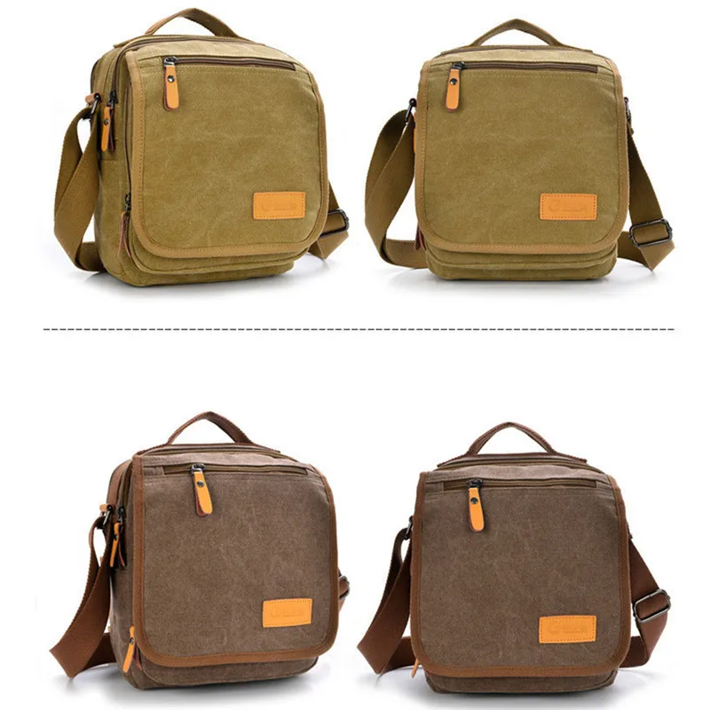 

Canvas Messenger Bag Men Shoulder Bag Canvas Designers Brand Vintage Mens Handbag Casual Travel Military Bag Fashion Silt Pocket