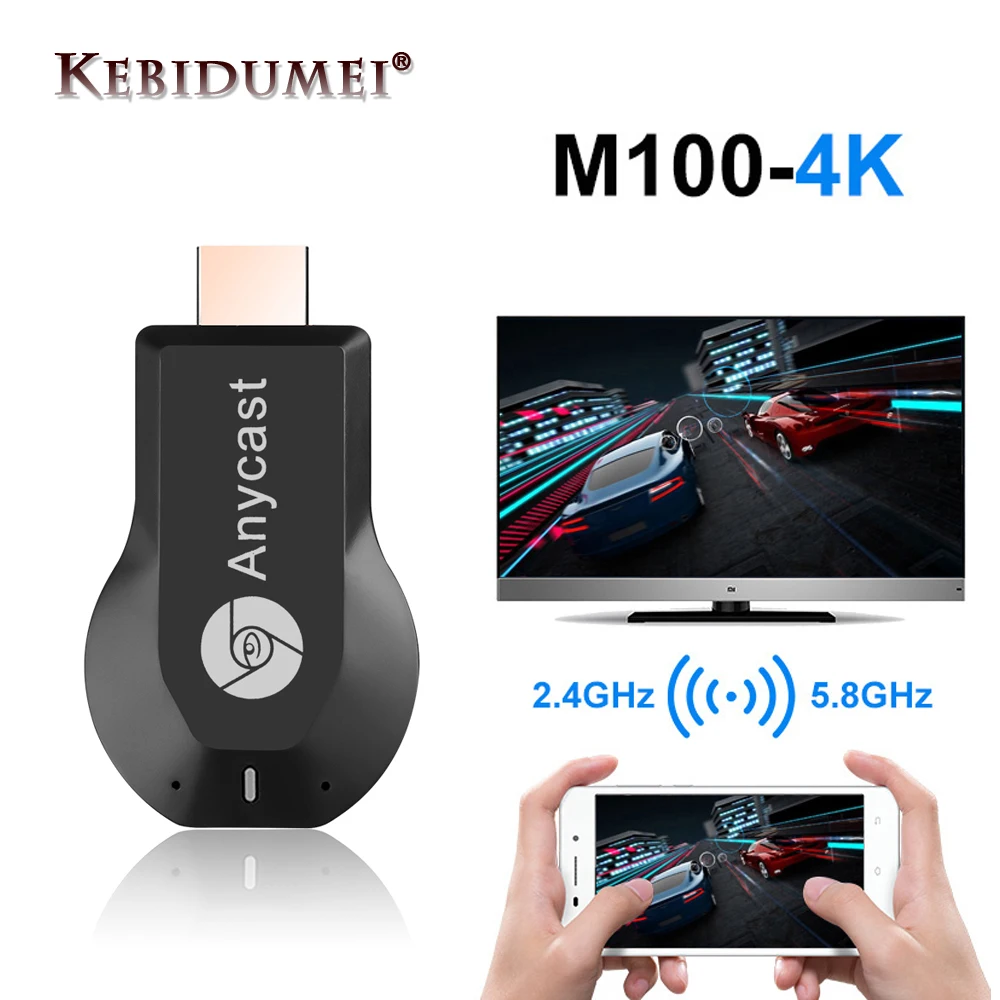 

Kebidumei M4 TV Stick 1080P Wireless HDMI-compatible WiFi Dongle Receiver Adapter Plus For Mirroring Mini PC For IOS Android