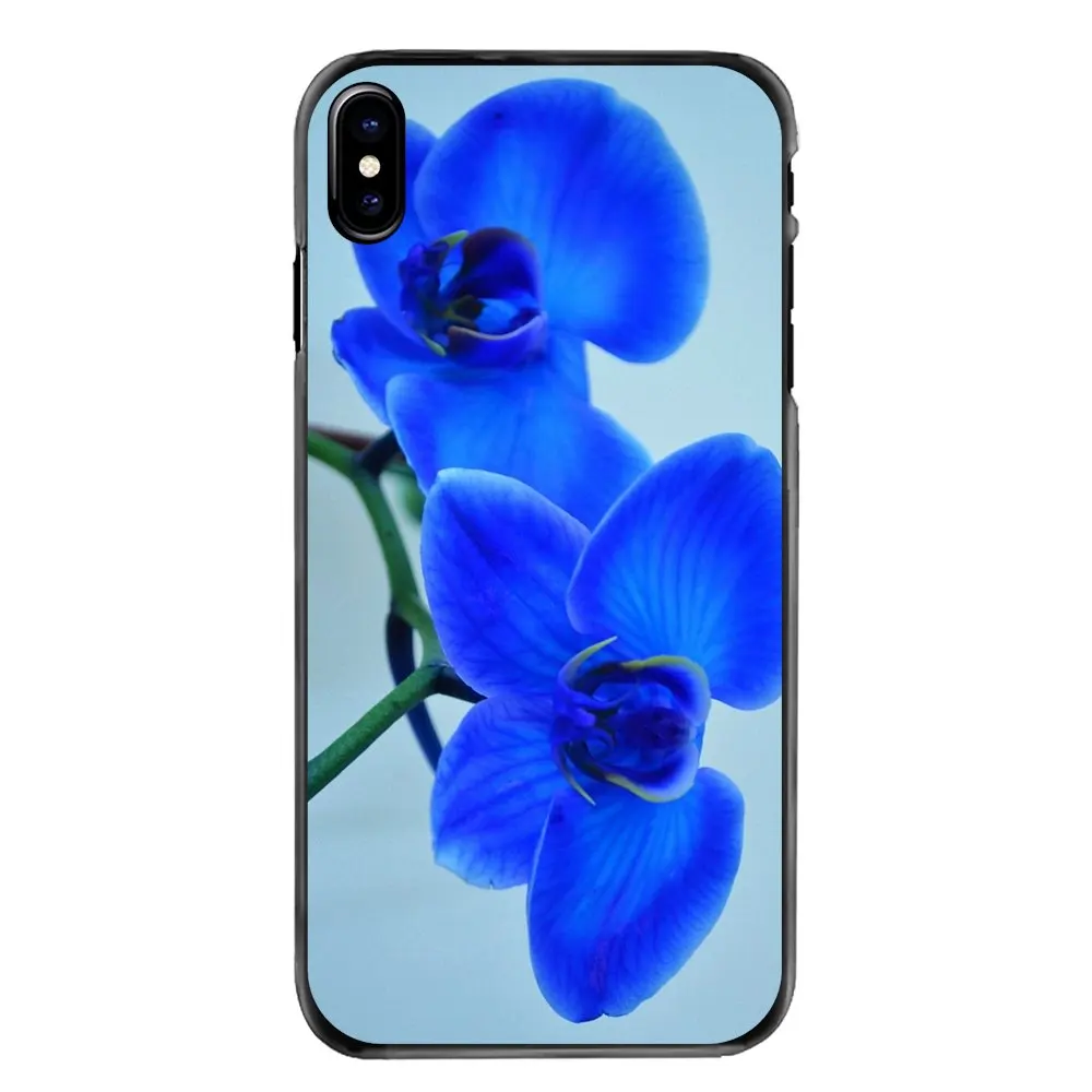 Для iPhone 4 4S 5 5S 5C SE 6 6S 7 8 Plus X XR XS Max iPod Touch аксессуары Обложка Сумка Голубая Орхидея