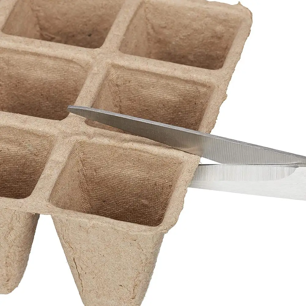 17Pcs 12 Compartments Seed Starter Tray Biodegradable Peat Pots Seedling Germination Trays Organic Plant Kit | Дом и сад