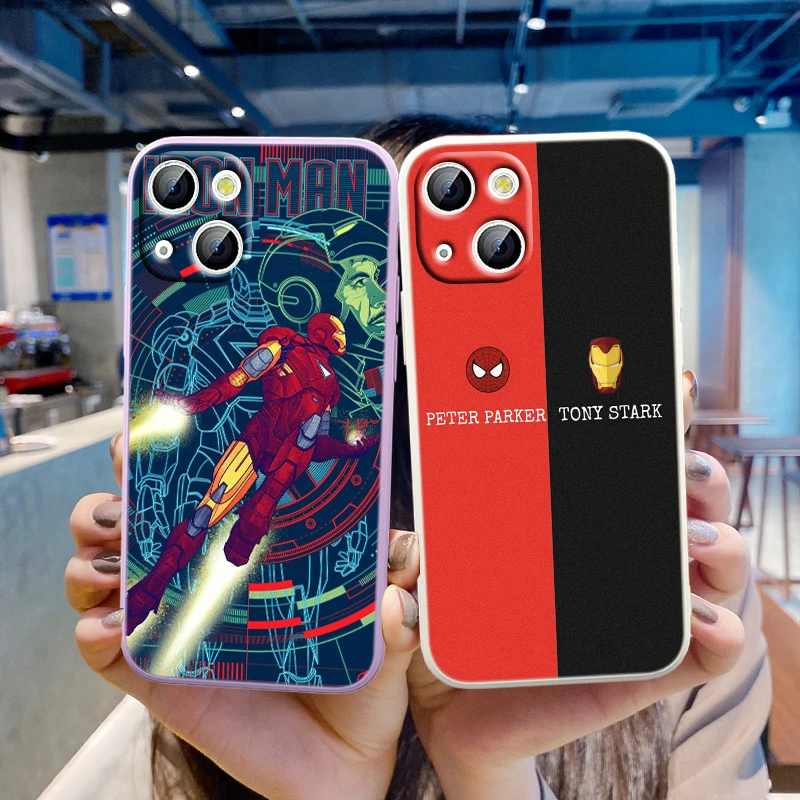 

Avengers Marvel Hero Iron Man For Apple iPhone 13 12 Mini 11 Pro XS MAX XR X 8 7 6S SE Plus Liquid Soft Cover Phone Case