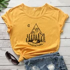 Женская футболка с коротким рукавом Wonder More, Винтажная летняя футболка с принтом гор и природы