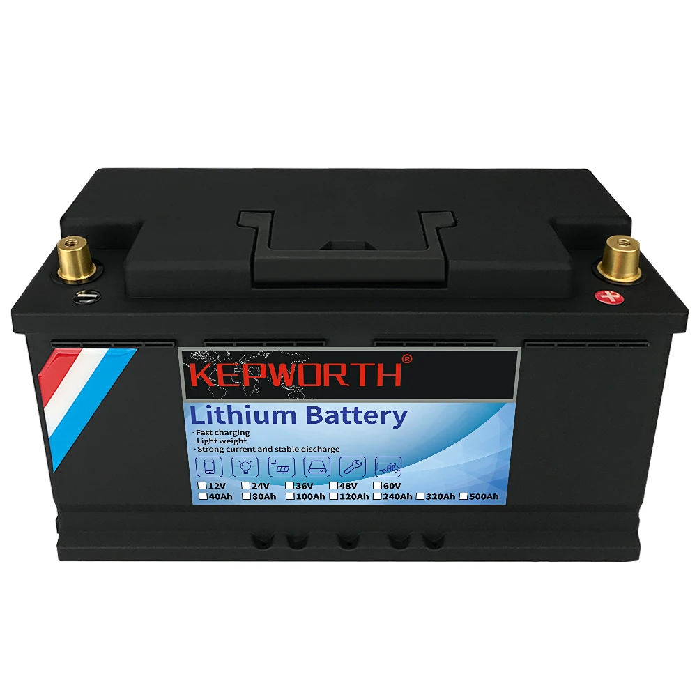 2023 New 12V 24V 100Ah 120Ah 200Ah LiFePO4 Deep Cycle Battery Built-in BMS Perfect for RV/Camper Trolling Motor  Marine Off Grid