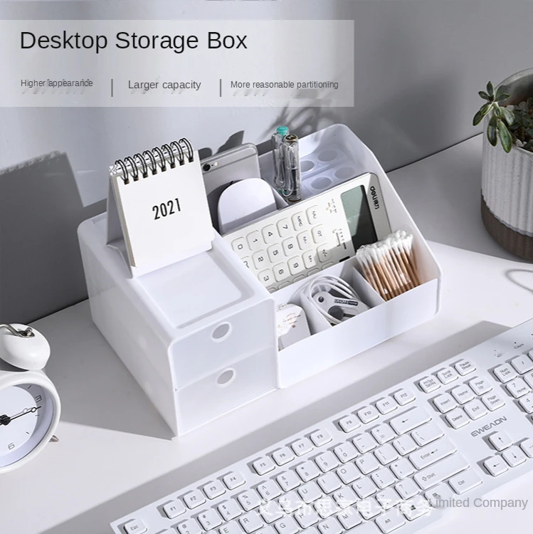 

Drawer Type Cosmetic Storage Box Nordic Plastic Jewelry Lipstick Simple Finishing Box Desktop Student Dressing Box