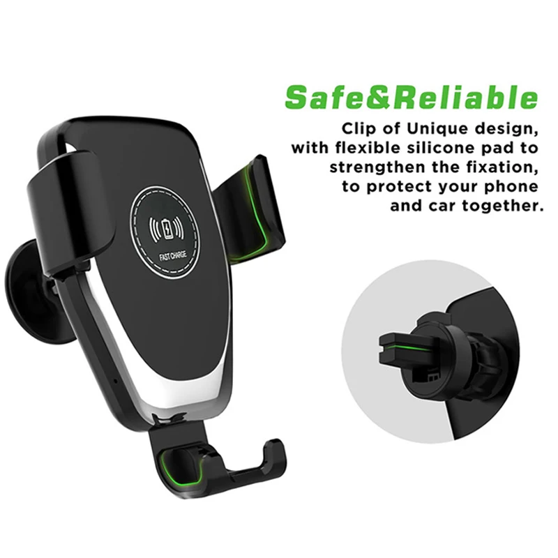 Автомобильный держатель беспроводной быстрой зарядки для iPhone 11 Pro Max Xs 8 USB