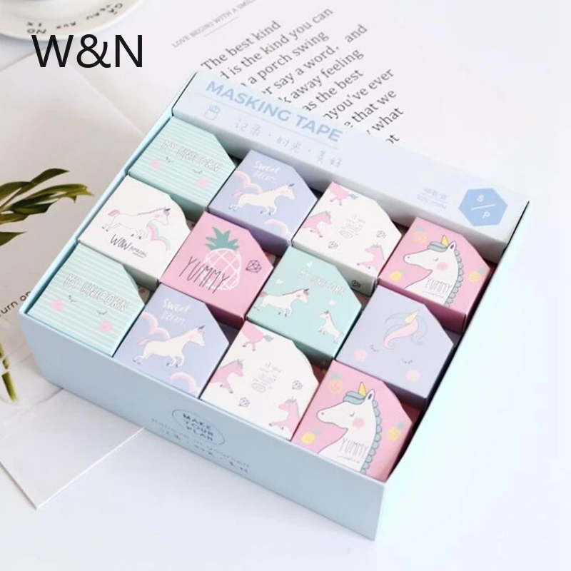 15 мм * 5 м милый Единорог васи лента животные декоративная клейкая DIY Скрапбукинг