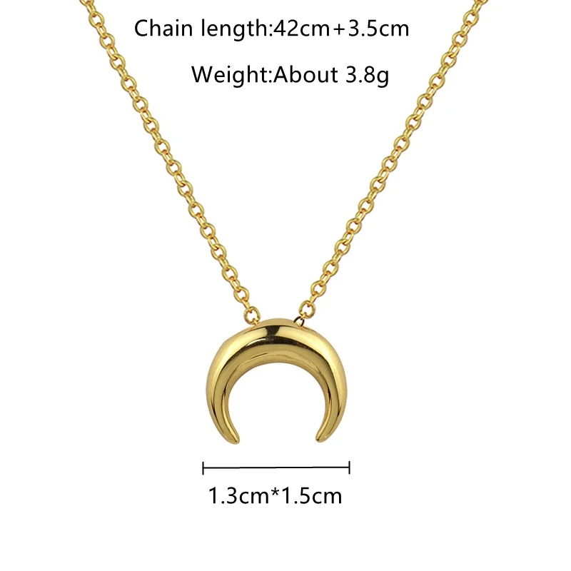 

Lispector 925 Sterling Silver Bohemian Simple Crescent Moon Pendant Necklaces for Women Minimalist Matching Female Jewelry Gifts