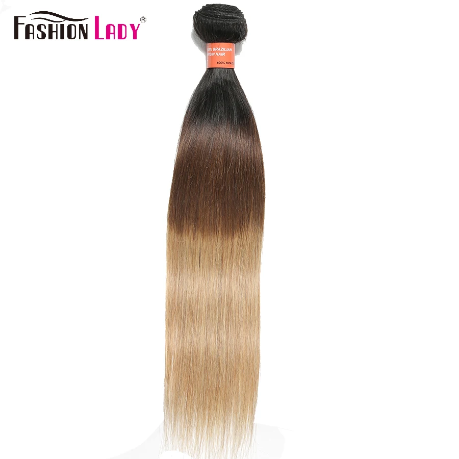 Модные женские предварительно окрашенные пучки 3 тона 1b/4/27 Ombre Перуанские Прямые