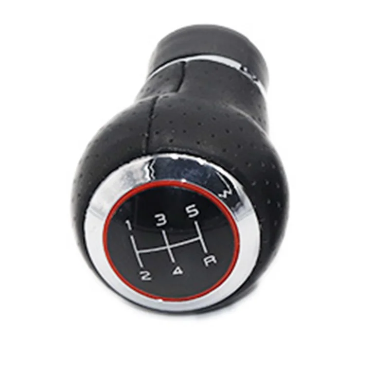 12345R gearknob Красный рычаг переключения передач Ручка Gaiter Boot Cover для Audi A4 S4 B8 8K A5 8T Q5 8R S Line 2007 - Название цвета: 12345R gearknob