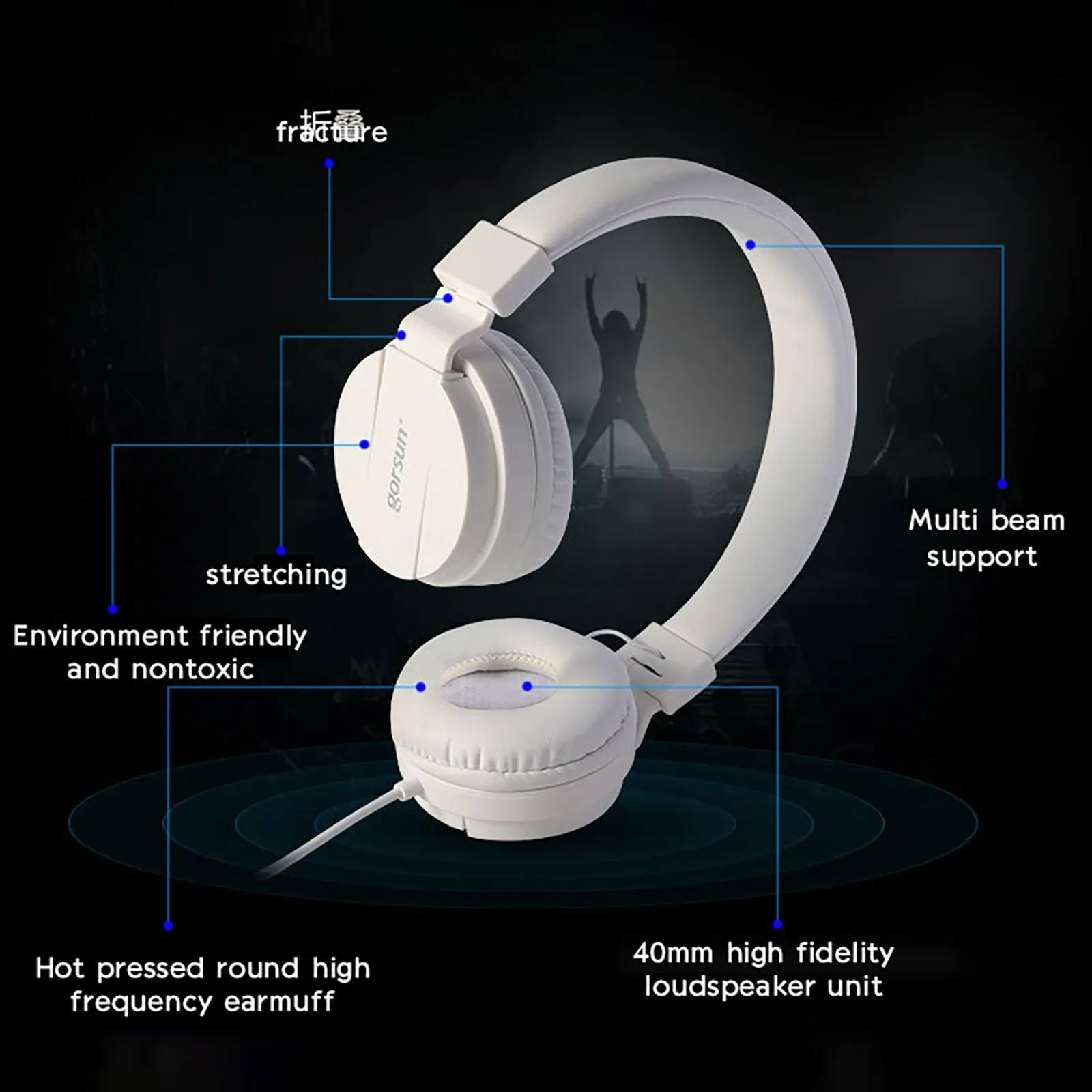 Беспроводные наушники с усиленными басами высокое качество активное