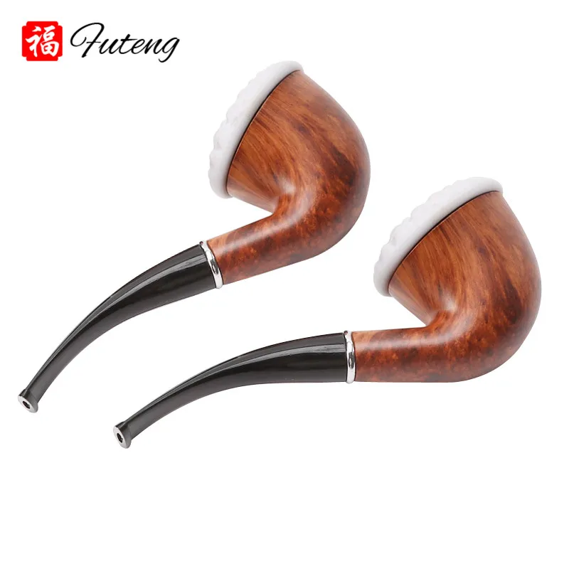 Новый древесины смолы труба дымохода фильтр долгого курения трубки для табака