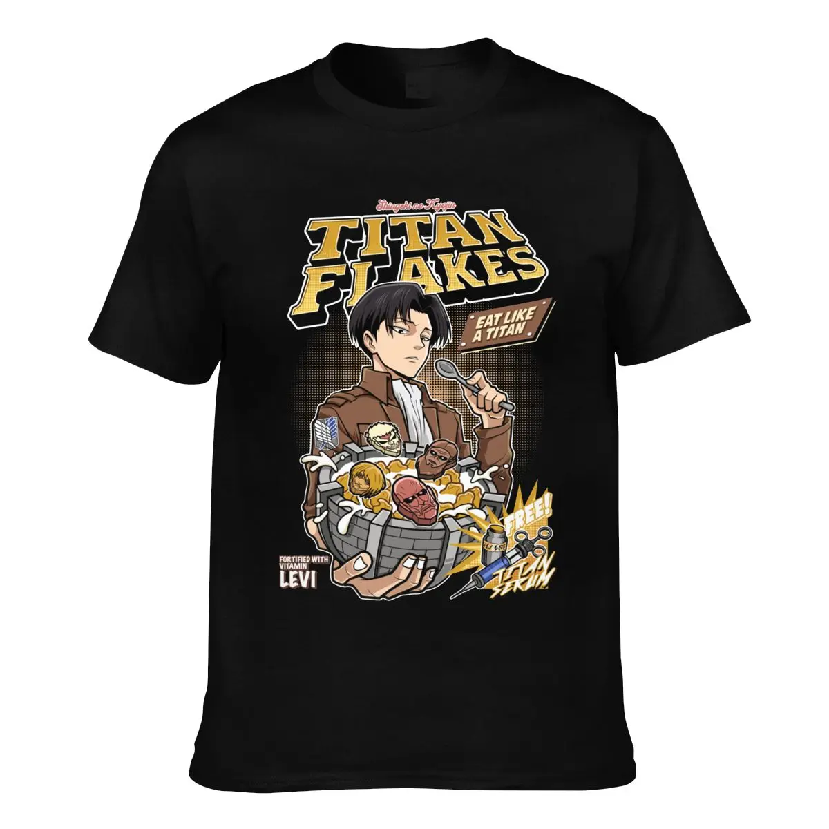

Attack On Titan Levi T Shirt Japanese Anime Short Sleeve Fun T-Shirt Printed 100 Cotton Tee Shirt Mens