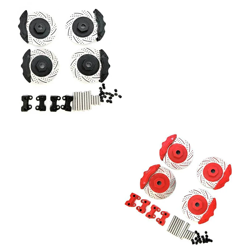 

4Pcs Metal Brake Discs Calipers for 1/10 RC Crawler Car Traxxas TRX4 Defender Bronco G500 TRX6 G63 Upgrade Parts