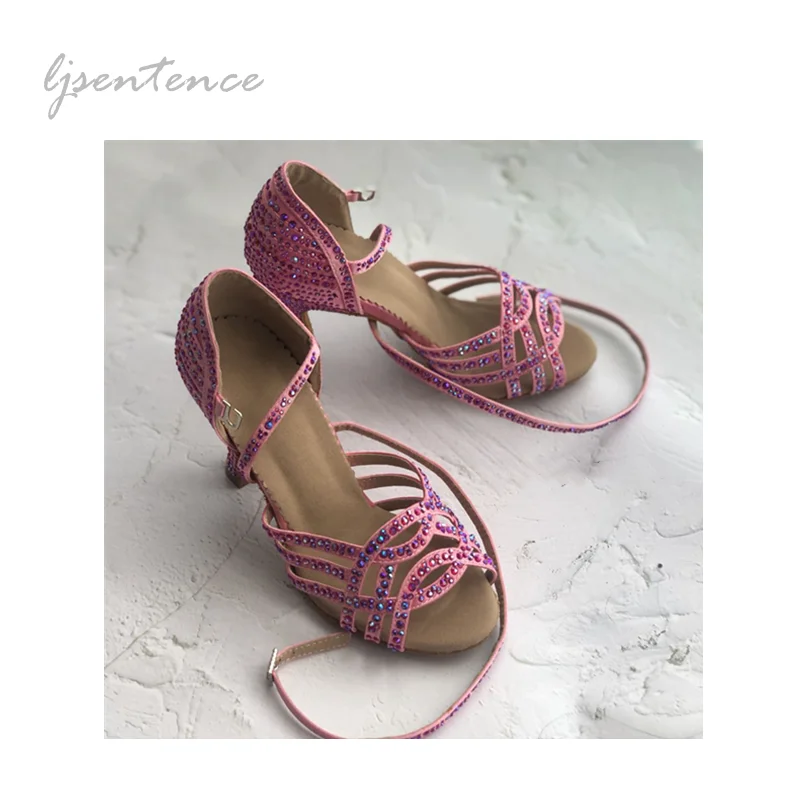 Туфли женские атласные с открытым носком туфли для латиноамериканских танцев