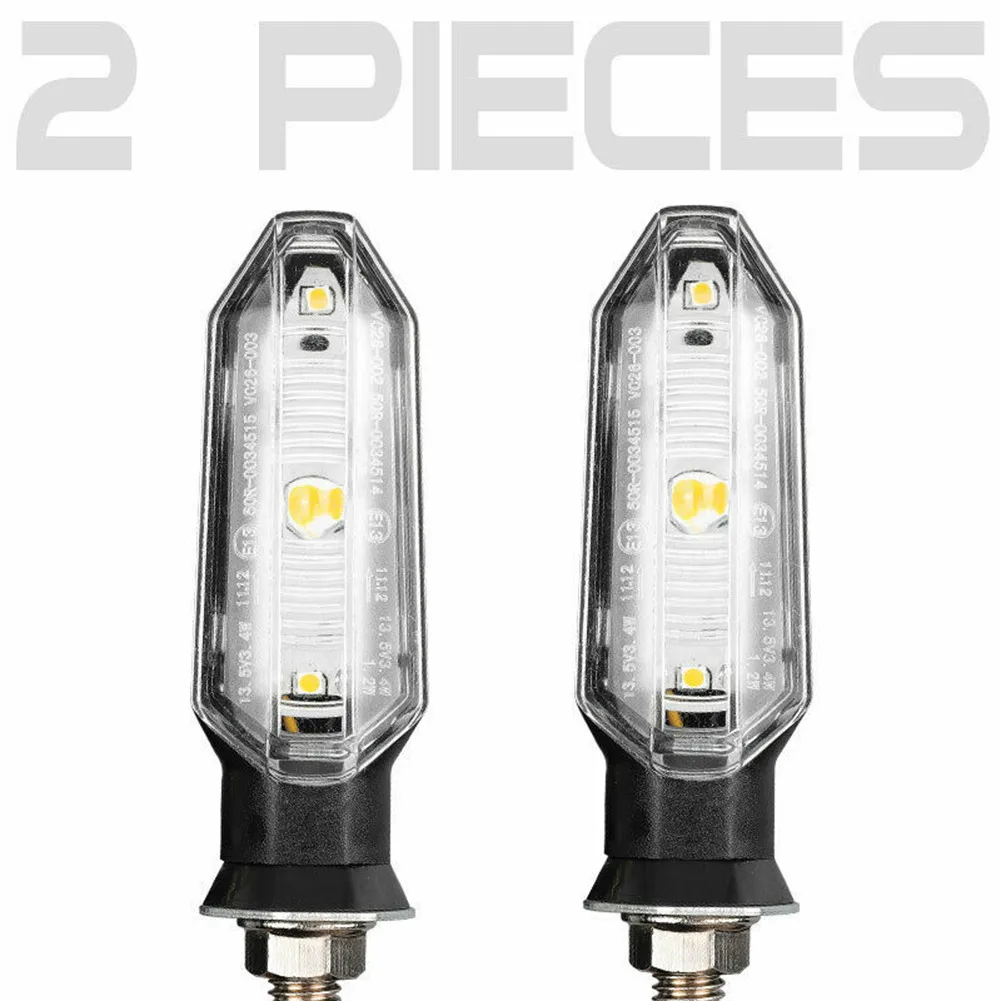 

2PCS Motorcycle Smoke Lens Turn Signal Light 12V Amber Blinker Indicator Lamp For All M10 Motorcycle For Kawasaki Honda Suzuki