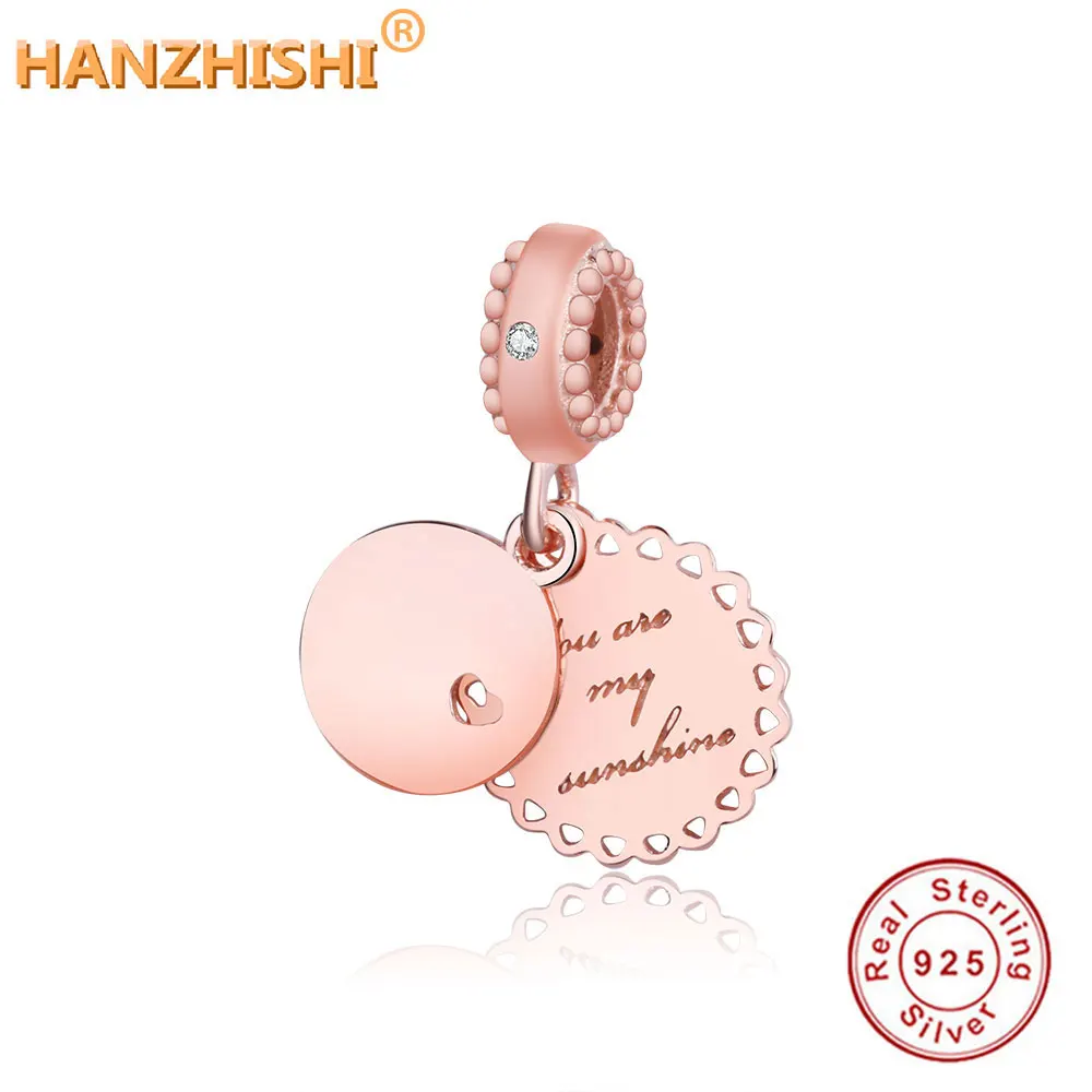 

Новинка весны 2021, серебро 925 пробы, подвески you are my sunshine, подходит для оригинального браслета Pandora, для изготовления ювелирных изделий «сдела...