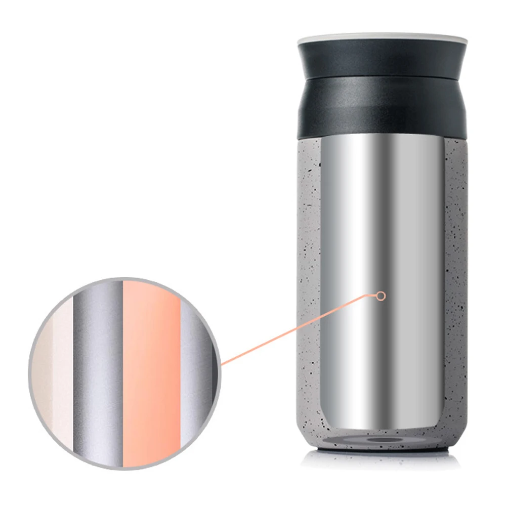 

J&J 320ml Thermos Cup Coffee 304 Stainless Steel Water Cup Simple Portable Travel Bottle For Travel Outdoor