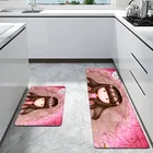 Современный мультяшный коврик для кухни с принтом Санторо Gorjuss, входной коврик, украшение для прихожей, спальни, ванной комнаты, противоскользящий длинный коврик