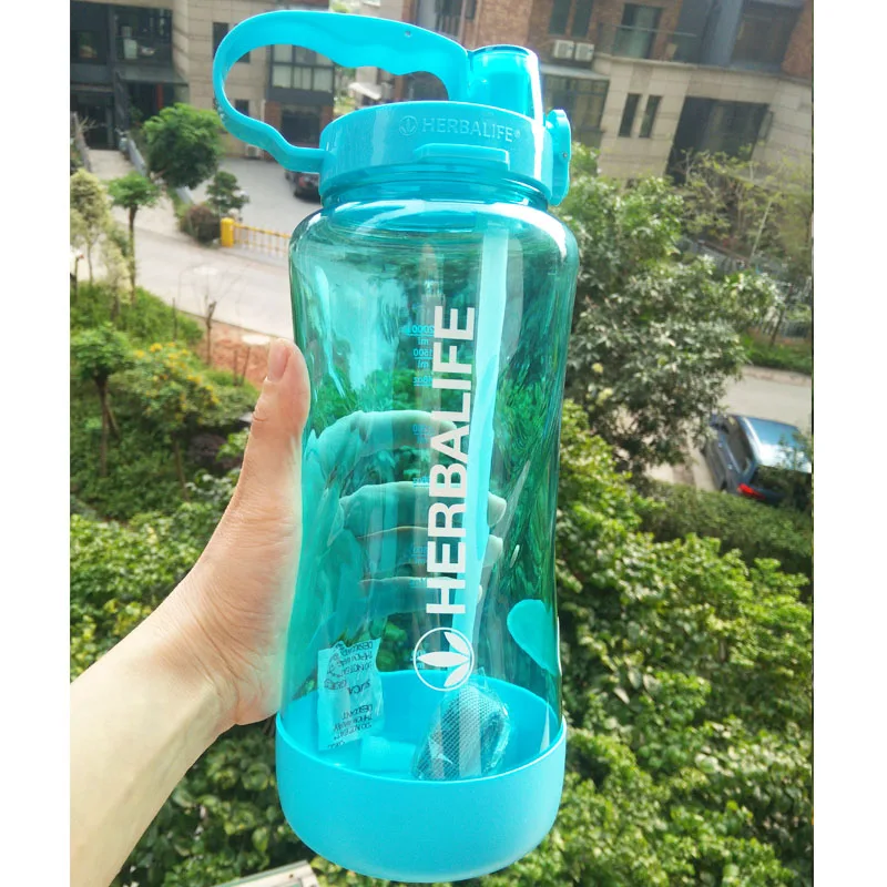 1000 мл/2000 мл 1Л/2л 24 часа Herbalife питательная Спортивная походная бутылка для воды фитнес соломенная полосатая пищевая пластиковая бутылка для воды