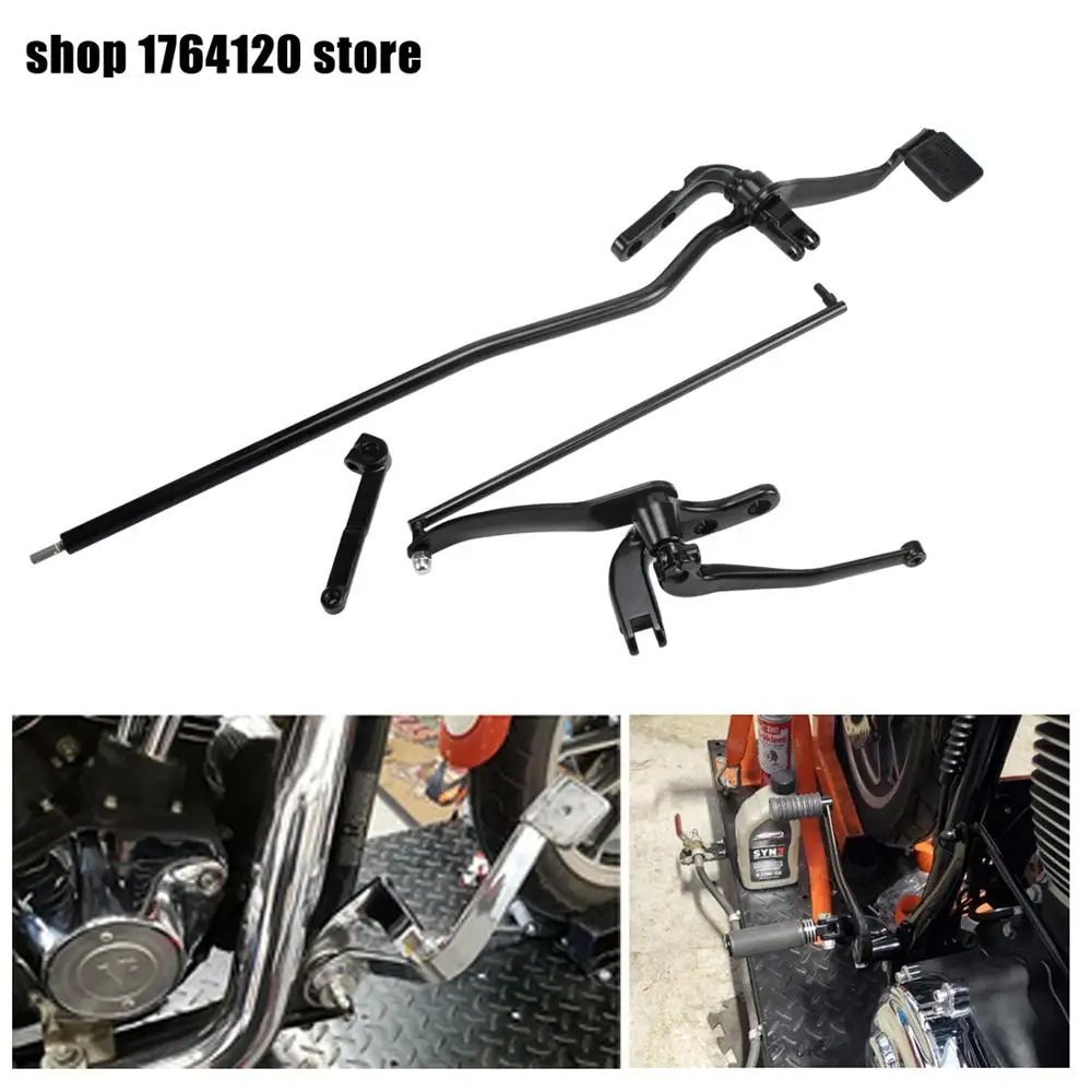 Черные передние управление мотоциклом полный комплект тяжек рычагов для Harley Dyna