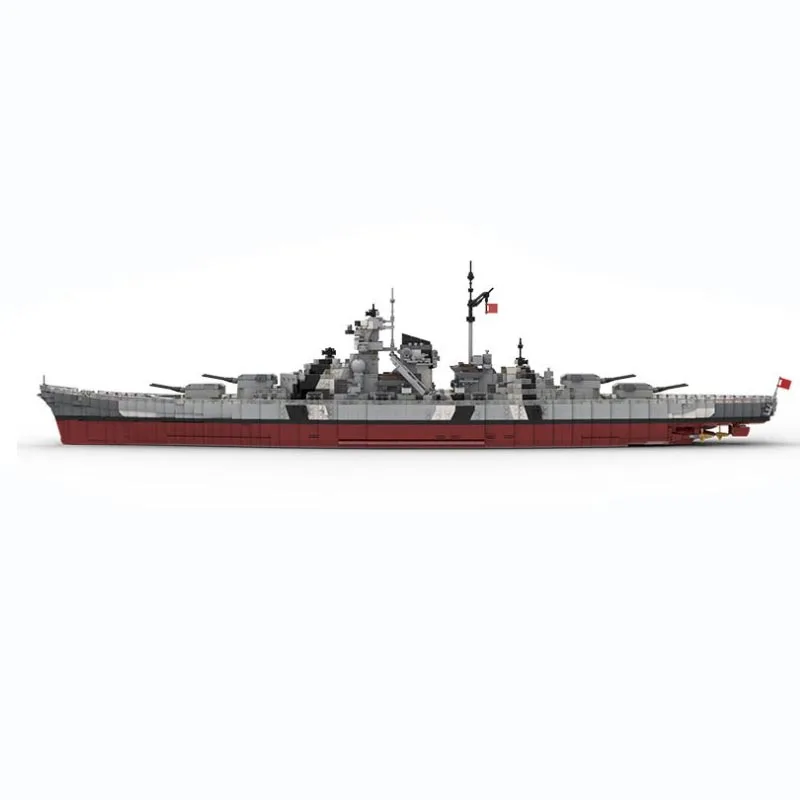 Игрушечный корабль времен Второй мировой войны 7164 шт. немецкий линкор Бисмарк