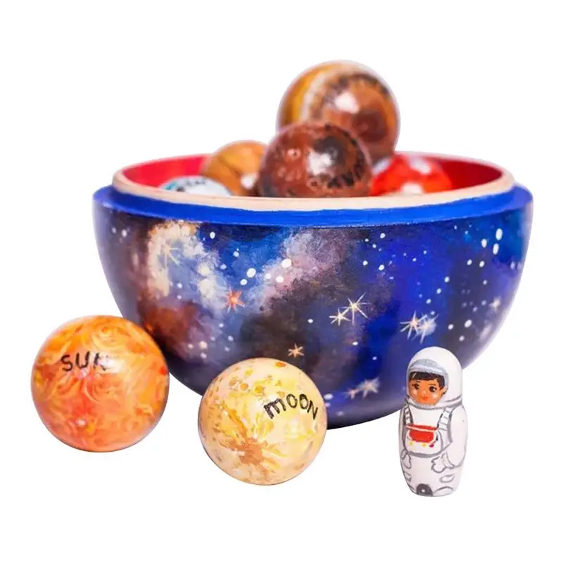

Solar System Model Ball Kit Resin Solar System Ball Planet Model Science Astronomy Learning Toys Educational Gift for Kids