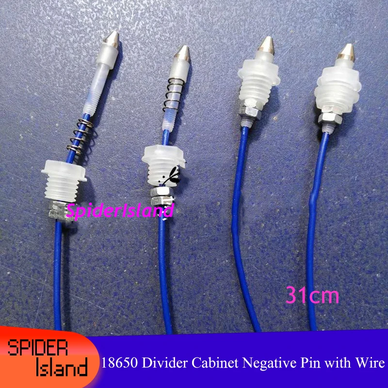 

4pcs Two-Wire Battery Charging Fixture Anti-alkali Ultra-durable Terminal 18650 Sub-capacity cabinet with cable wire 31cm