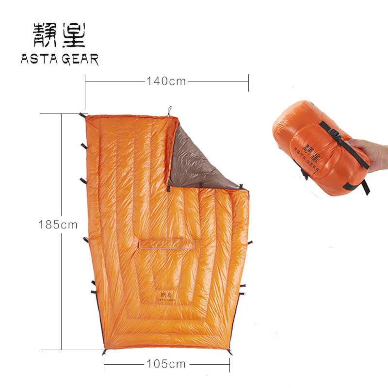 Высококачественное одеяло ASTA из белого утиного пуха 260 г/500 г уличный спальный